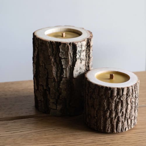Rocky Wood Candle | Decorative Objects by Creating Comfort Lab