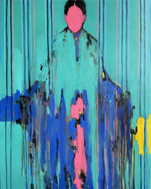 Falling Silence — Alienation Series | Paintings by Gela Mikava