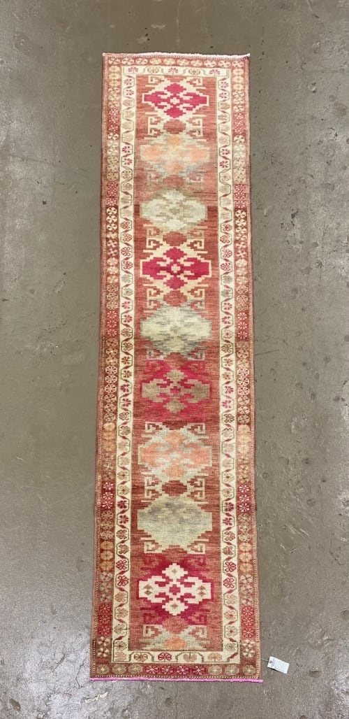 Vintage Turkish Herki Rug Runner | 2.9 x 12.4 | Rugs by Wool and Rug