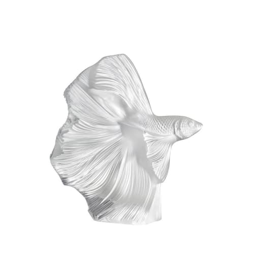 Fighting Fish Large Sculpture - Clear Crystal | Sculptures by Lalique | LALIQUE - Rue Royale in Paris