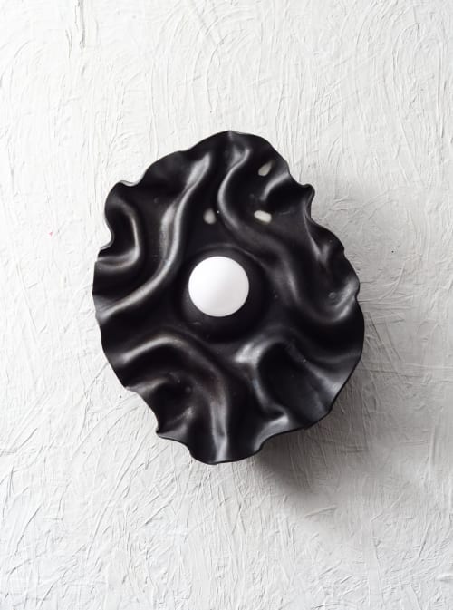 Black Ceramic sconce | Sconces by Asmaa Aman Tran