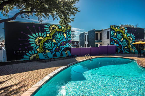 Technical Mural | Murals by Bradford Maxfield (Estudio Bradlio) | Azure Apartments & Townhomes in Austin