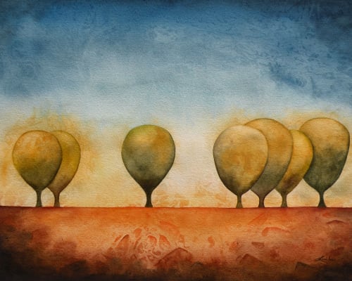 Quiet horizon | Watercolor Painting in Paintings by Laila Vazquez