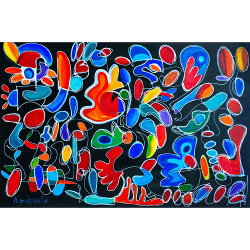 Dancing Butterflies | Oil And Acrylic Painting in Paintings by Nathalie D Gribinski