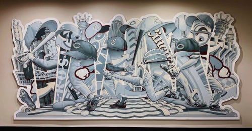 The Cincinnati Machine | Murals by Christian Dallas Art | Great American Ball Park in Cincinnati