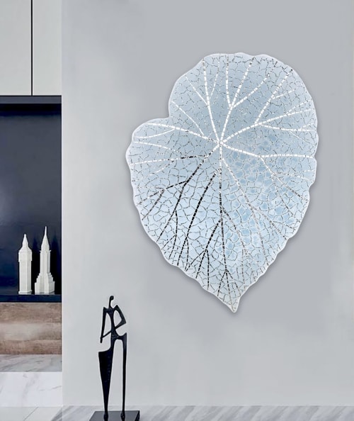 Folio Frosted - mosaic wall sculpture | Wall Hangings by Julia Gorbunova