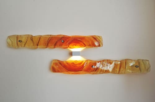 Waves Glass Light | Sconces by ARCHIGLASS by Urbanowicz | Integrative Medical Center in Żerniki Wrocławskie