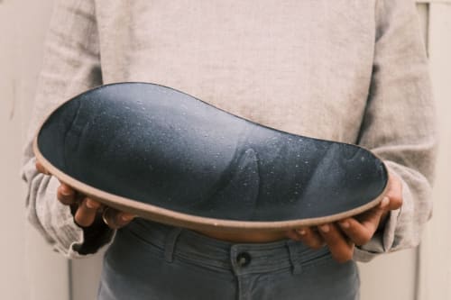 Ceramic Serving Platter in Matte Black | Serveware by Pyre Studio