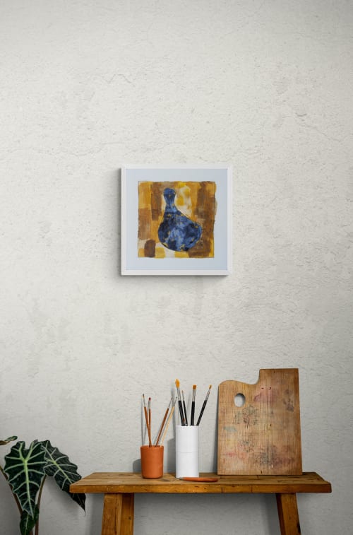 Vessel #05 — Contemporary Abstract Acrylic on Paper (15×15) | Oil And Acrylic Painting in Paintings by Vincent Salvati – Contemporary Abstract Painter | NJ`