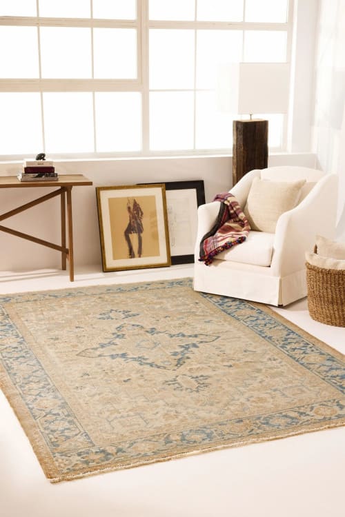 Eden - 6'9" x 8'9" Vintage Persian Heriz Rug | Rugs by Merak Rugs