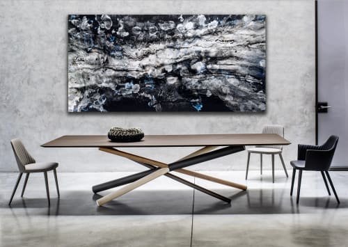 'MOONLIGHT' - Luxury Epoxy Resin Abstract Artwork | Paintings by Christina Twomey Art + Design