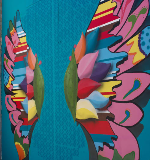 Westwood Wings | Street Murals by Jwlç Mendoza | One Stop Bike Shop in Denver