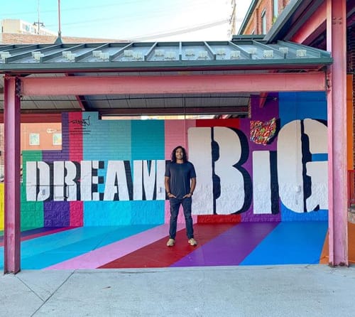 Dream BIG | Street Murals by Ruben Rojas | North Market in Columbus