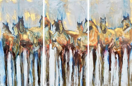 Together Triptych | Paintings by Tom Boatright