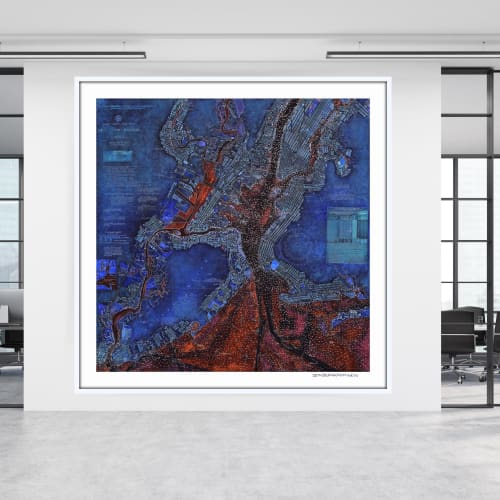 New York Harbor Chart 2.0 | Limited Edition Print | Multiple Sizes Available | Art & Wall Decor by Seth B Minkin Fine Art | Seth B Minkin Studio + Showroom in Boston