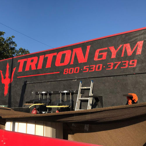 Sign Painting | Paintings by Top Notch Signs | Triton Gym in Redondo Beach