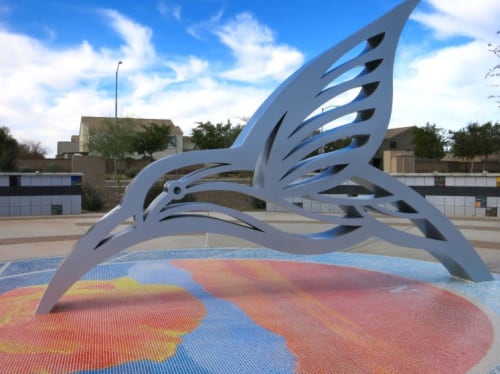 Sunset Flight | Public Sculptures by Cecilia Lueza Art Projects | Camino á Lago Park in Peoria