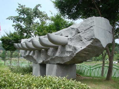 “Horned Boat” | Public Sculptures by Kemal Tufan | Icheon Sculpture Park in Incheon