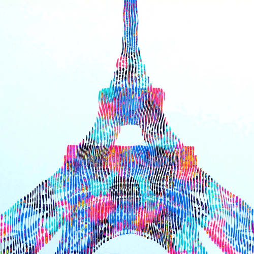 The Eiffel Tower | Oil And Acrylic Painting in Paintings by Virginie SCHROEDER