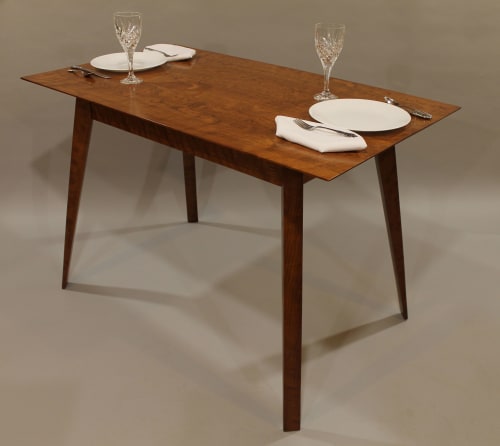 "Tavolino" Compact Dining Table in Curly Cherry | Tables by P. Carlino Design