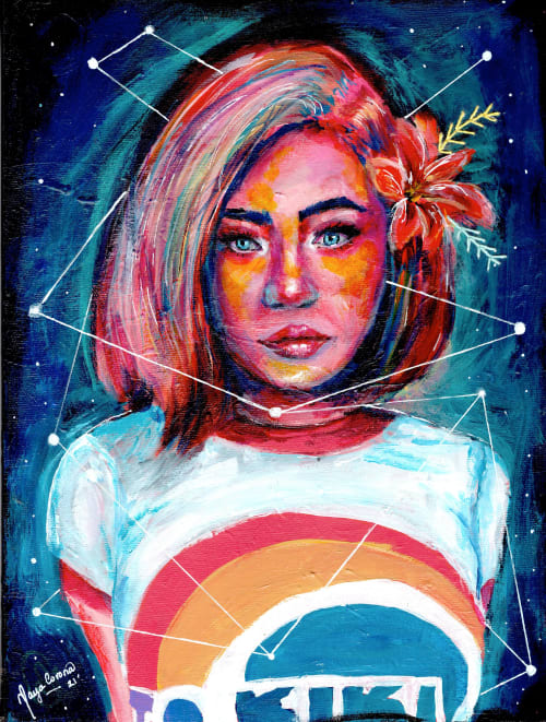 Ursa | Oil And Acrylic Painting in Paintings by Maya Corona