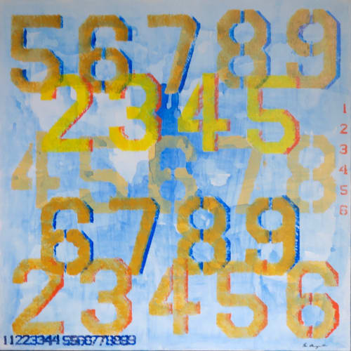 Past Numbers | Oil And Acrylic Painting in Paintings by Chris Baumgartner-artist