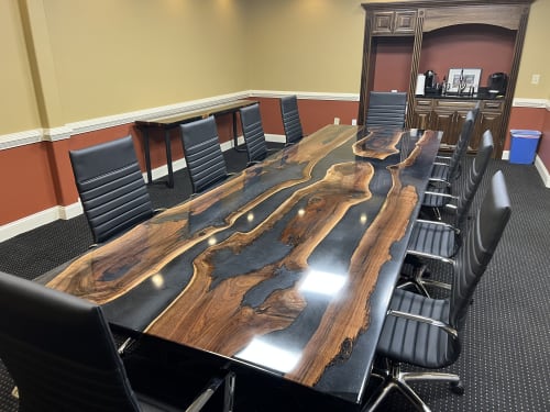 Black Walnut Epoxy Conference Table | Tables by Peach State Sawyer Services | Jet Food Stores Inc in Sandersville