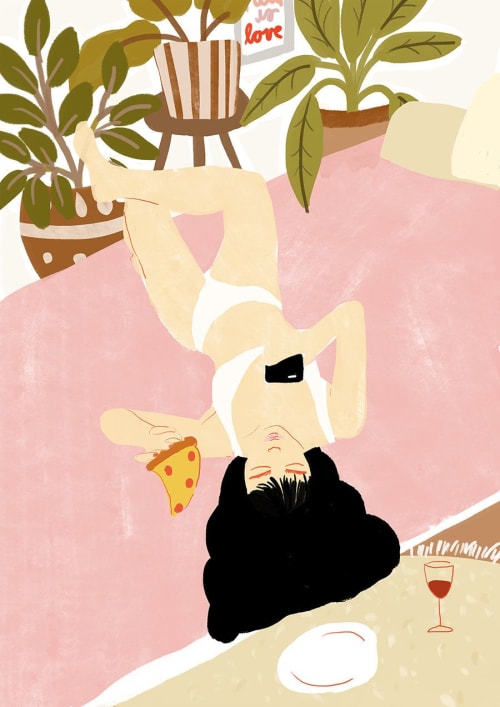 Pizza Lady | Paintings by Alja Horvat