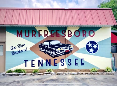 Starbrite Car Wash | Street Murals by Meagan Lachelle Armes | Starbrite Car Wash & Auto Detailing in Murfreesboro