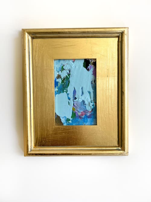 'Water Baby' Framed Mini Painting | Oil And Acrylic Painting in Paintings by Jessalin Beutler