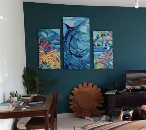 Caribbean Triptych | Paintings by Gilly Gobinet Art