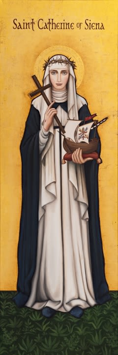 St Catherine of Siena - Giclee on Canvas | Art & Wall Decor by Ruth and Geoff Stricklin (New Jerusalem Studios)