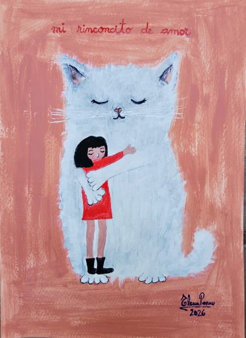 Mi rinconcito de amor | Oil And Acrylic Painting in Paintings by Elena Parau