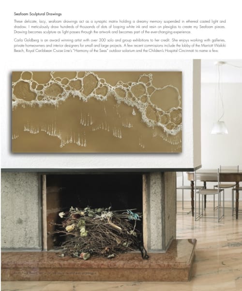 Seafoam Sculptural Drawing | Sculptures by Carla Goldberg Studio Art