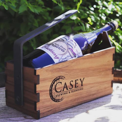 Casey Bottle Cradle | Bar Accessory in Drinkware by Kenichi Woodworking | Casey Brewing and Blending LLC in Glenwood Springs