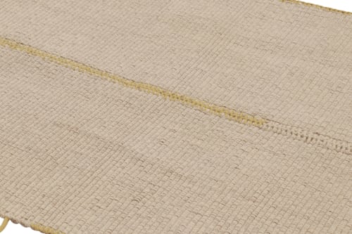 Rug & Kilim’s Accent Kilim, Square Rug with Textural Cream | Rugs by Rug a