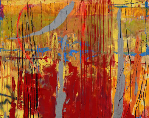 Three Sisters | Oil And Acrylic Painting in Paintings by Margaret Kisza | The Summit at Grande Rockies in Canmore