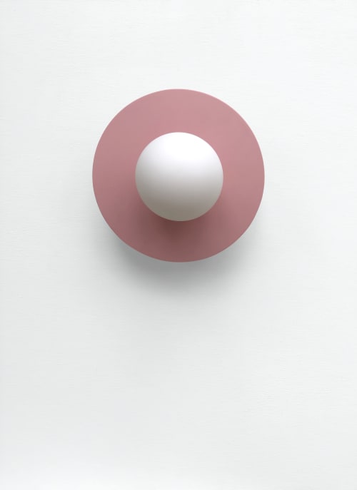 Full Moon - Pink | Brass Wall Light - UK & EU only | Sconces by What The Mood