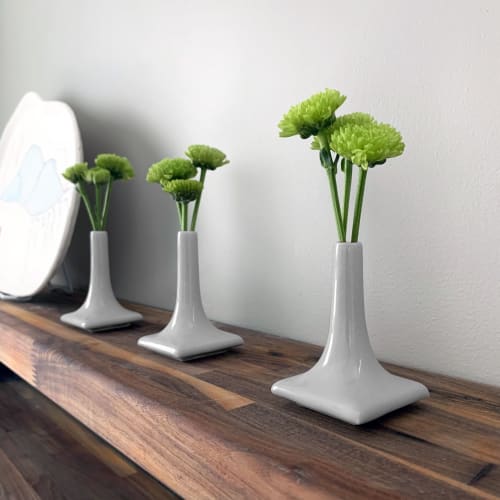 Modern Ceramic 3 Inch Bud Vase - Pandemic Design Studio | Vases & Vessels by Pandemic Design Studio