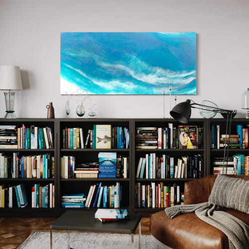 High Tide Original Resin Seascape Painting | Mixed Media by MELISSA RENEE fieryfordeepblue  Art & Design