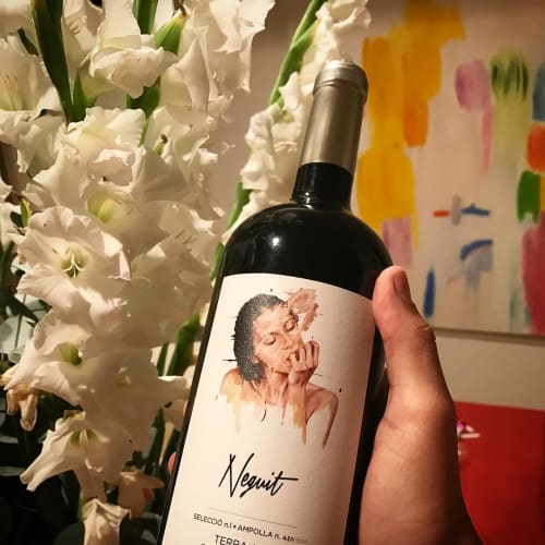 Wine Bottle | Paintings by Cesar Biojo