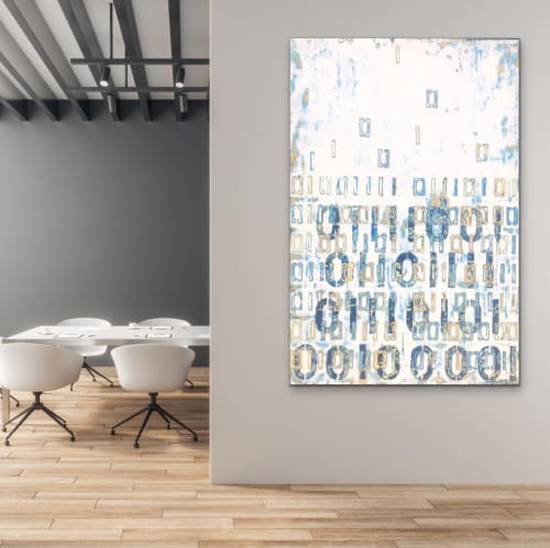 A commission from the binary code message series: "Our Mission is You" | Paintings by L Rowland Contemporary Art | Mission Hospital: Emergency Room in Asheville