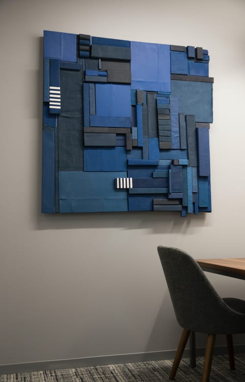 "Blue" | Wall Sculpture in Wall Hangings by ANTLRE - Hannah Sitzer | Google Events Center in Redwood City