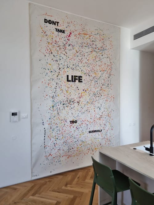 "Don't Take Life Too Seriously" | Oil And Acrylic Painting in Paintings by Shirly Maimom Art