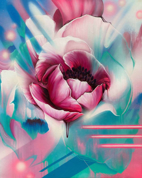 Abstracted Peony Painting