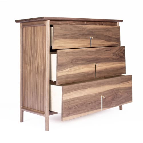 Rian Dresser, Walnut with Custom Brass Pulls | Furniture by Semigood Design