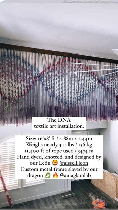 The DNA | Macrame Wall Hanging in Wall Hangings by Gissell Studio - Textile & Botanical Art