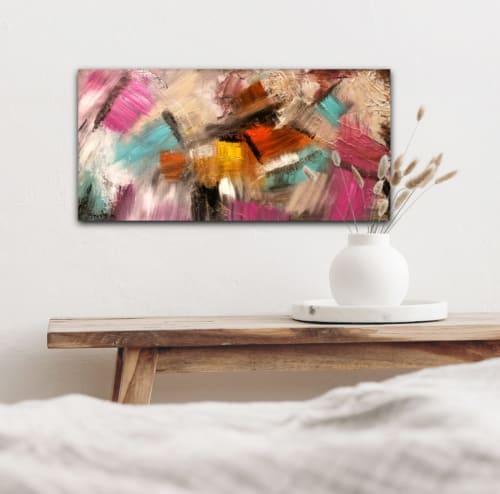 "Rainbow" | Oil And Acrylic Painting in Paintings by Shirly Maimom Art