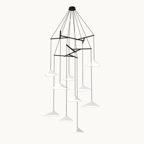 Emily V10 Pendant Light – White Semi-Matte | Chandeliers by MOSS Objects