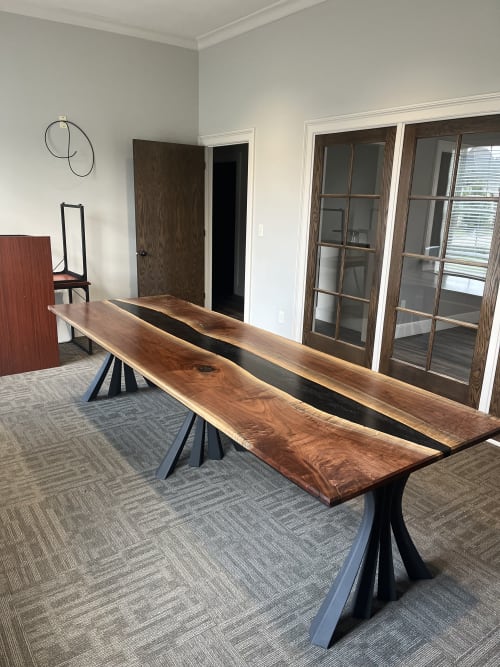 Timeless black walnut river table | Dining Table in Tables by Pelican State Woodworks